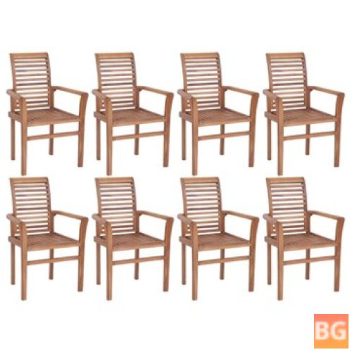 8-Piece Set of Stacking Dining Chairs