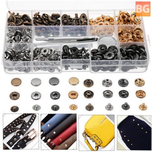 Leather Craft Fasteners - 40/100 Set Rivets with Tools