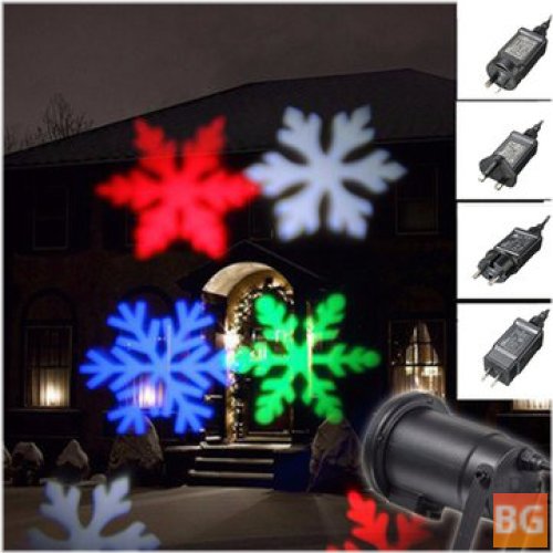 Christmas Lamps - Waterproof Moving Snowflake Projector Stage Light