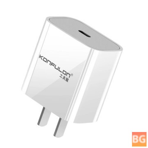 Konfulon C71 20W PD Charger - Fast Charging with Type-C Charging Cable for iPhone 12 Pro Max