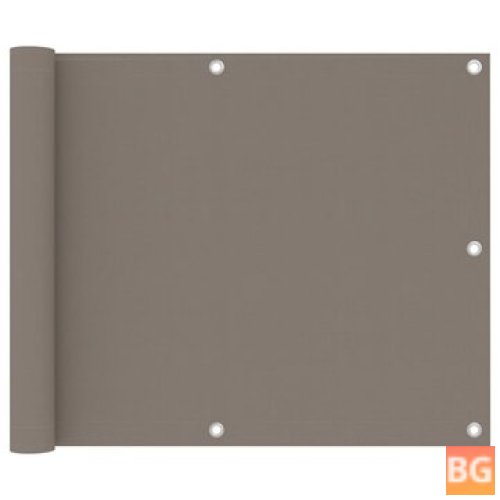 Taupe Oxford Balcony Screen 75x300 cm