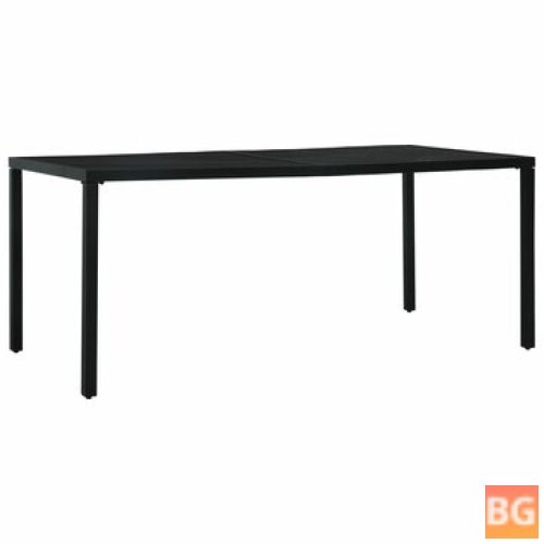 Black Steel Garden Table (70.9"x32.7"x28