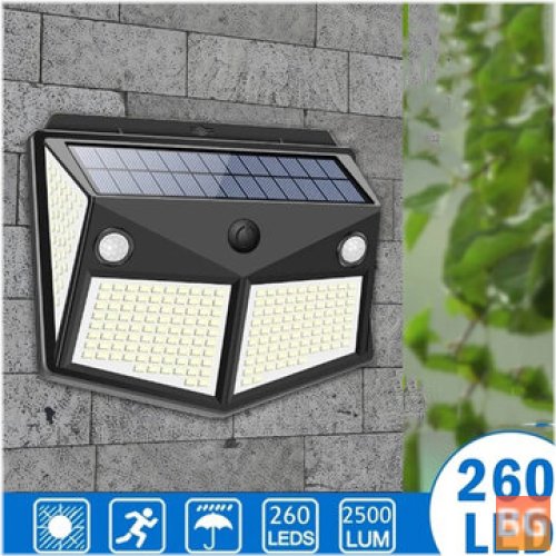 Outdoor Solar Light with Waterproof Motion Sensor - Black