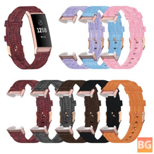 Woven Smart Watch Band - Replacement Strap for Fitbit Charge 3/4