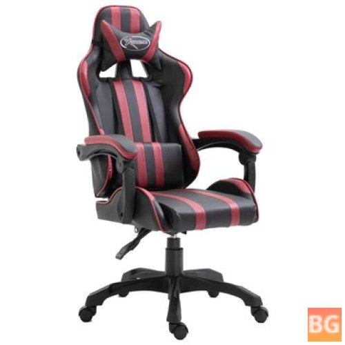 Home Office Racing Chair with Height Adjustable 360° Swivel - Red