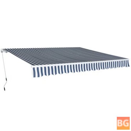 Manual Awning for 400-cm Blue/White