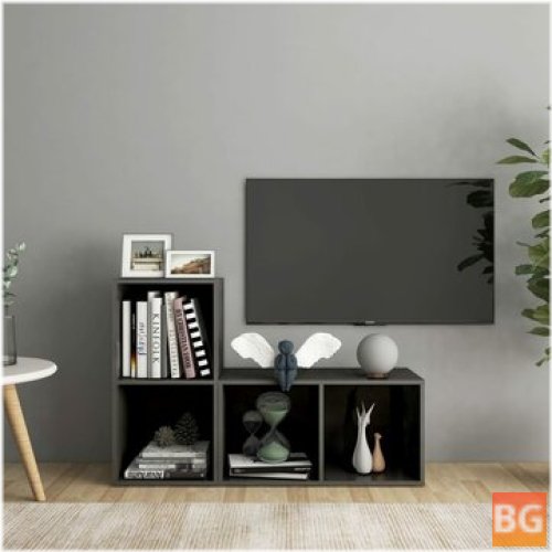 TV Cabinet with Doors - Gray