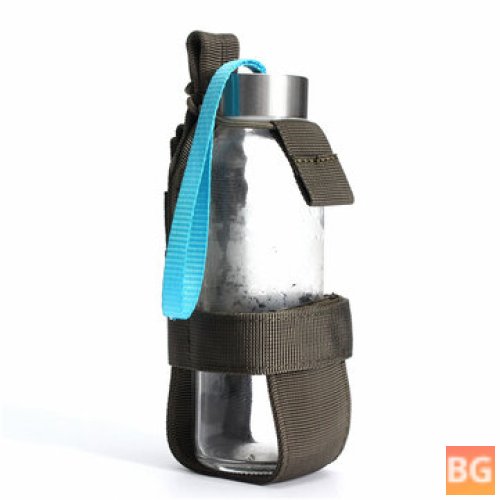 Molle Water Bottle Holder with Belt Cage and Adjustable Vecro Strap