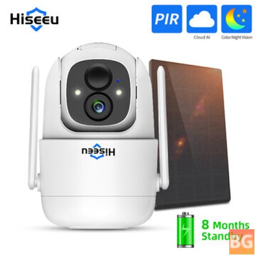 Hiseeu 1080P Solar-Powered Outdoor Security Camera
