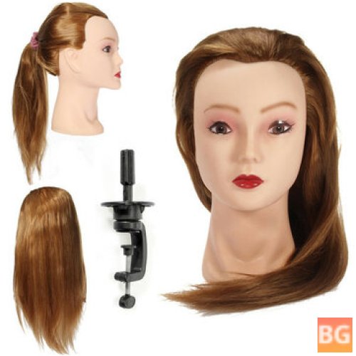 Hairdressing Mannequin with Holder and Cutting Practice