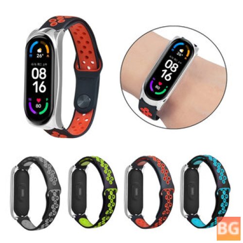 Bakeey Comfortable Breathable Silicone Watch Band Strap for Xiaomi Mi Band 6 / Mi Band 5