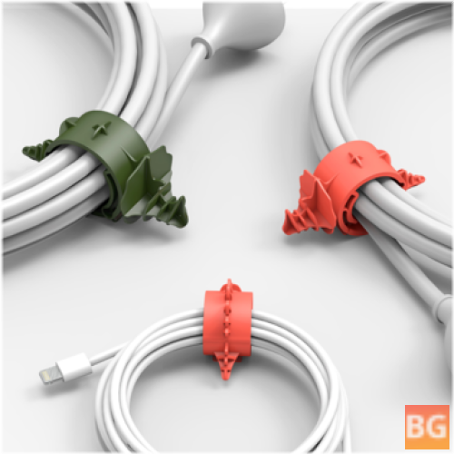 Adjustable USB Earphone Bobbin Winder Cable - 4 Pack