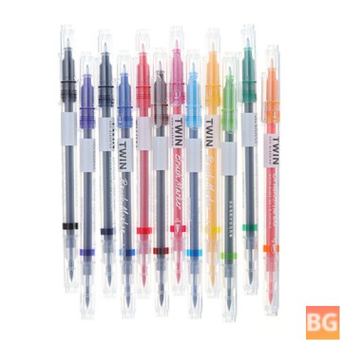 24/36 Colors Elastic Marker Pen Brush Set - Highlighter Pen Art Supplies for Students