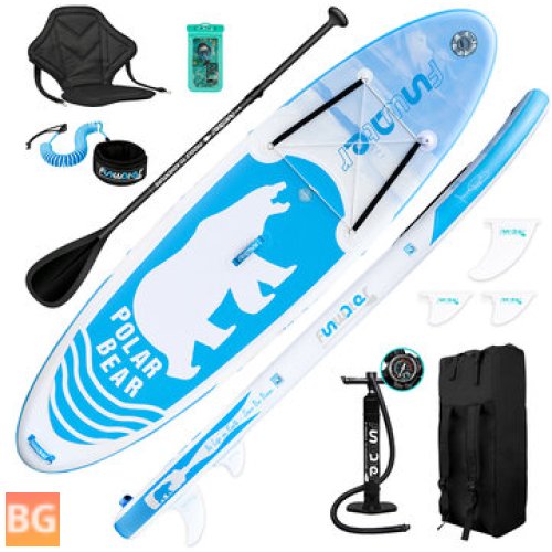 FunWater Inflatable SUP Board Stand Up paddleboard 12~15 psi Pulp Board with Backpack, Chair, Waterproof Phonecase, Air Pump