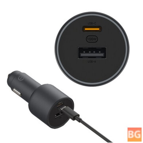 Xiaomi 100W 5A Car Charger - PD3.0 QC3.0 SCP FCP Quick Charge for Smartphones Tablets Laptops For iPhone 11 SE 2020 For Samsung Galaxy Note 20 For iPad Pro 2020 MacBook Air 2020 Xiaomi Huawei