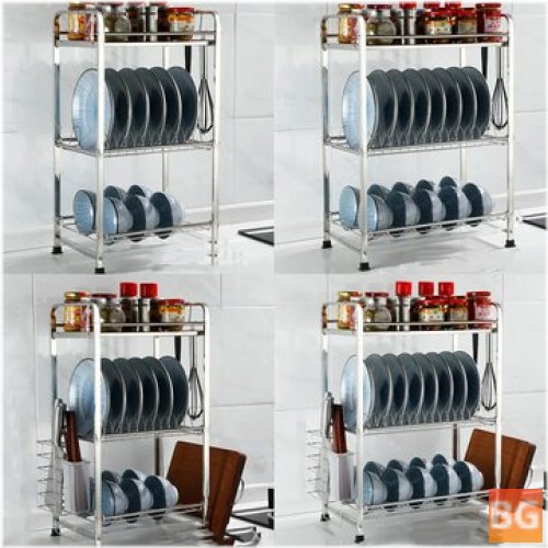 Kitchen Drying Rack with Board - Stainless Steel