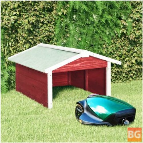 Lawnmower Cover, 72x87x50 cm, spruce red and white