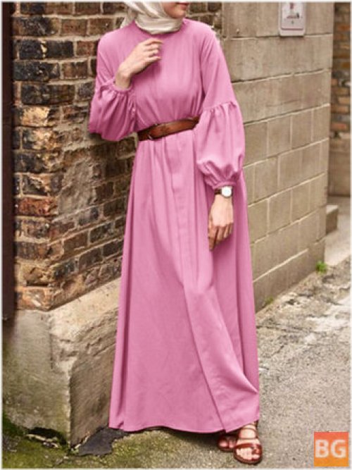 Muslim Maxi Dress Kaftan - Solid Color