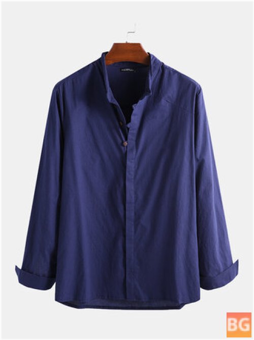 Linen Button-Down Shirt for Men