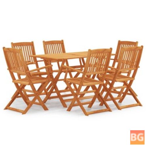 Outdoor Dining Set with Solid Wood Table and chairs