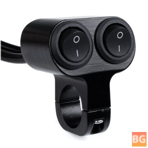 12V 7/8 Inch 22mm Motorcycle Handlebar Light with Dual Button Switch