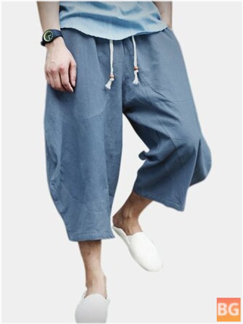 Chinese-Style Linen Casual Pants