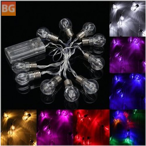 10 LED Battery String Lights - With Colorful Design