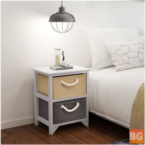 2-Piece Wood Bedside Tables