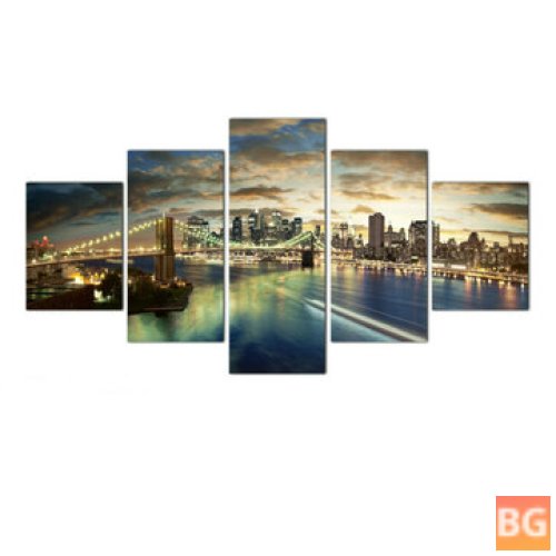 Canvas Prints of New York City at Night - Wall Decor Art Pictures
