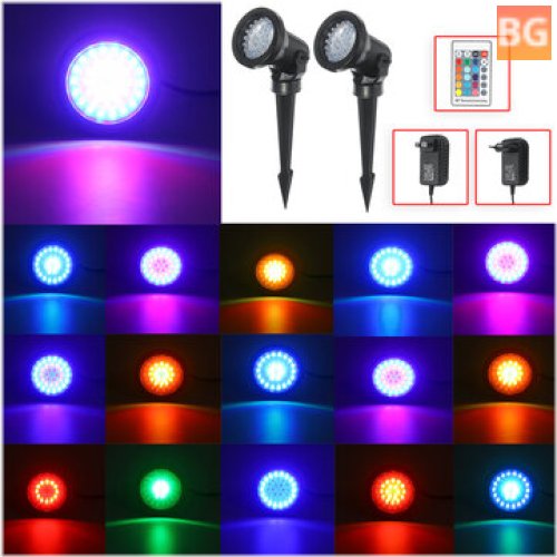 Waterproof LED Garden Lights with Remote Control (2 Pack)
