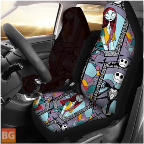 Car Front Seat Protector with Skull Pattern