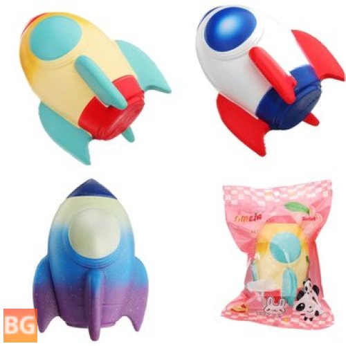 Squishy Rocket 14.5cm Toy Collection with Packing