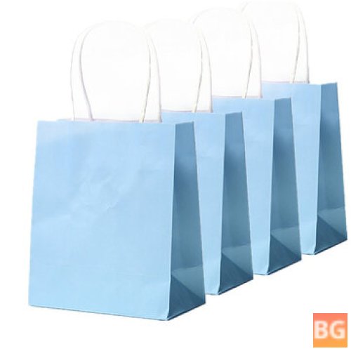 Kraft Paper Gift Bag with Handle - White
