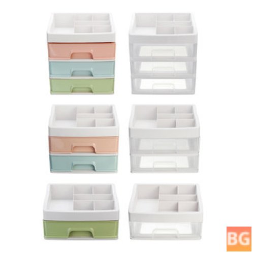 Desktop Cosmetic Organizer Box with Storage for Makeup