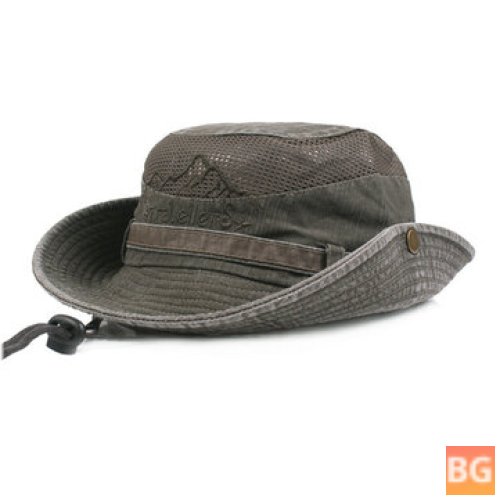 Outdoor Fishing Hat with Mesh and Breathable Sunscreen