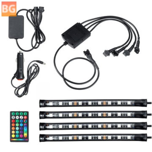 Remote Control Floor Lamp with RGB Strip Lights