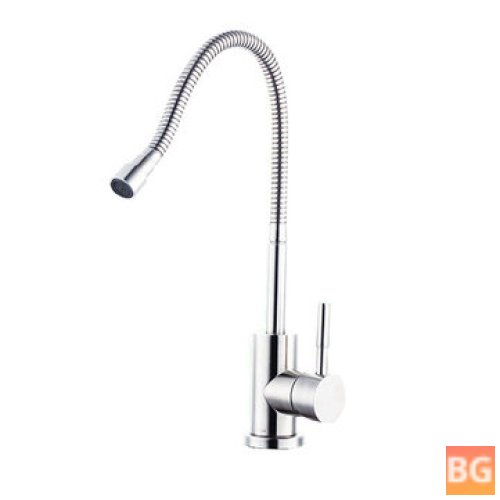 Modern Stainless Steel Single Lever Faucet for Kitchen Sink