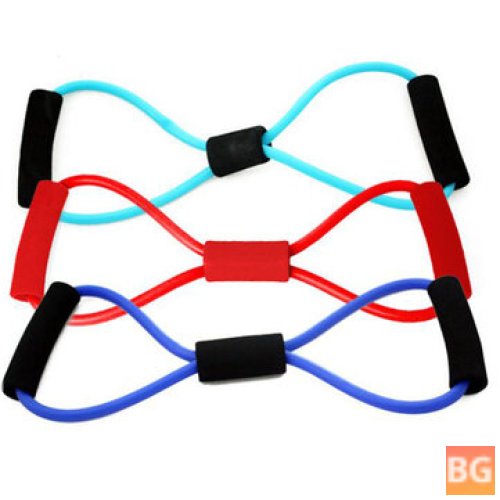 Sports Fitness Yoga Resistance Band - 8 Shape Pull Rope Tube Equipment