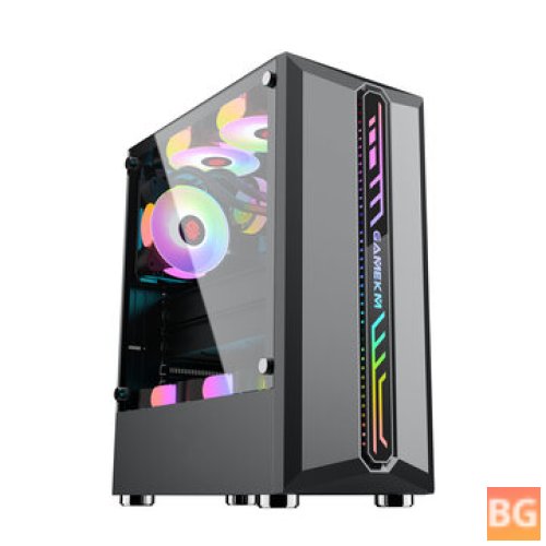 GAMEKM Mid-Tower Desktop Computer Case - RGB