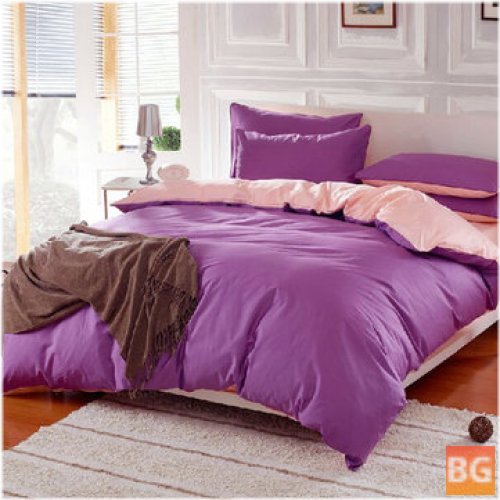 Purple Bed Set with Different Colors