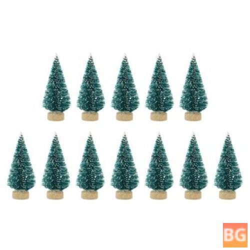 Small Christmas Tree with Sisal Silk Decor - Gold Silver Blue Green White