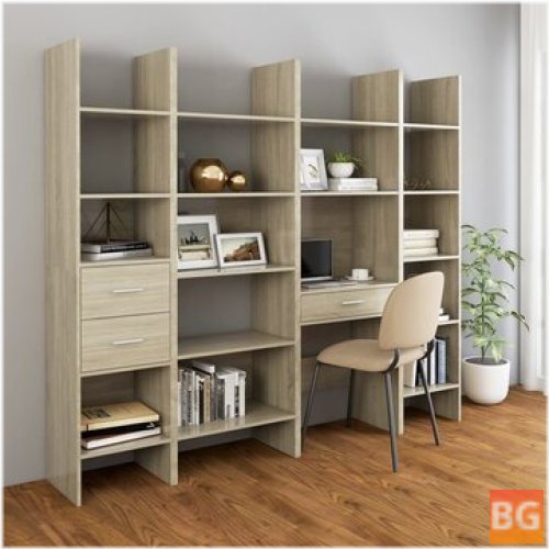 Sonoma Oak Book Cabinet Set