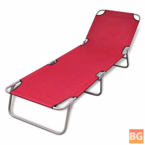 Sun Lounger - Steel Powder-coated Red