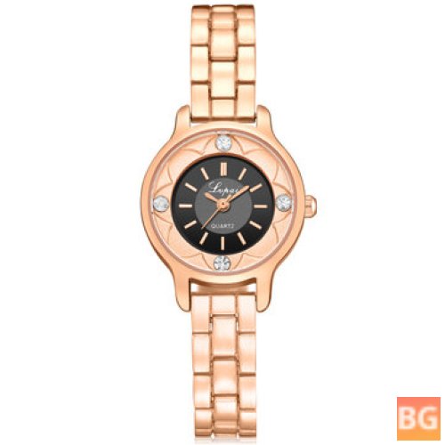 LVPAI FD1245 Watch - Ladies' Bracelet Watch with Diamond Quartz Movement
