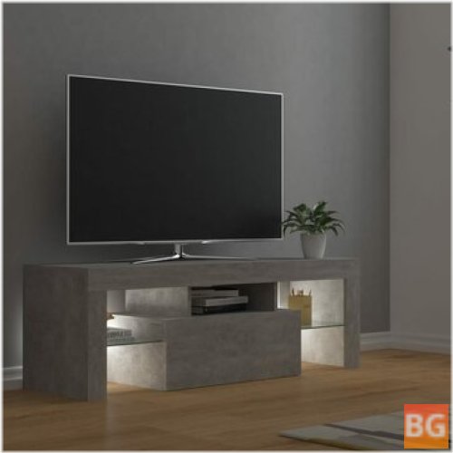 TV Cabinet with LED Lights - Gray 47.2