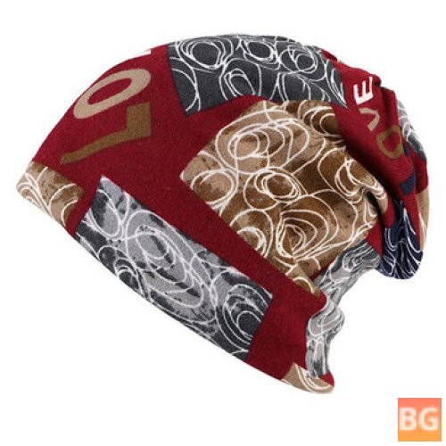 Love Beanie Hat for Women - Multi-function Autumn Warm Bonnet Hat and Collar Scarf