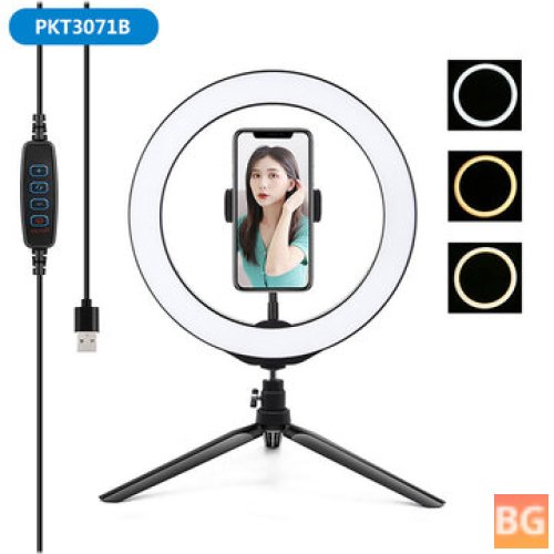 10.2" Portable LED Ring Light Tripod for Live Streaming and Makeup