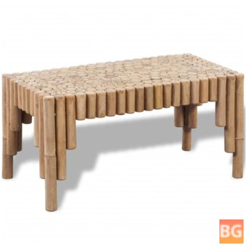 Table with bamboo legs