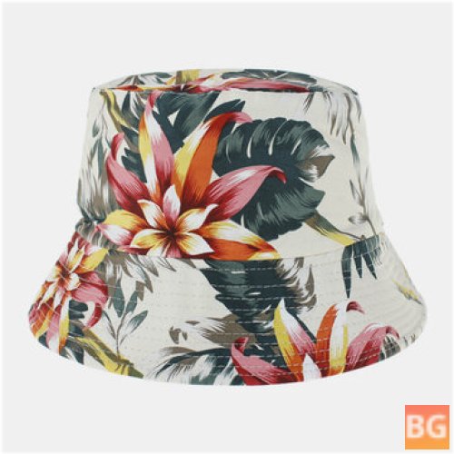 Wearable Bucket Hat with Floral Pattern