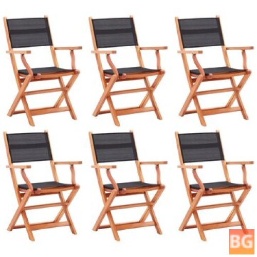 Black Garden Chairs - 6 Pieces